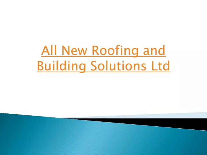 all new roofing and building solutions ltd