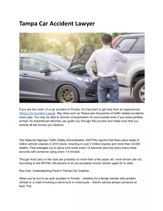 Tampa Car Accident Lawyer