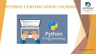 PYTHON CERTIFICATION COURSES