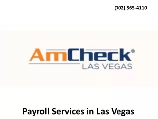 Payroll Services in Las Vegas