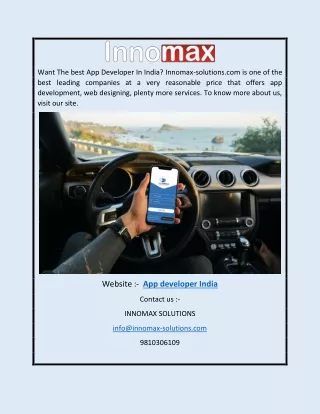 App Developer India | Innomax-solutions.com