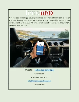 Indian App Developer | Innomax-solutions.com