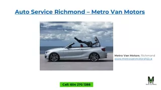 Auto Service Richmond - Metro Van Motors