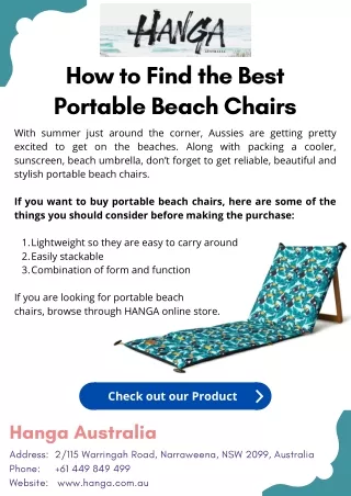 How to Find the Best Portable Beach Chairs