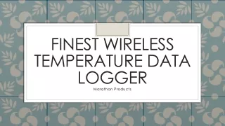 finest wireless temperature data logger
