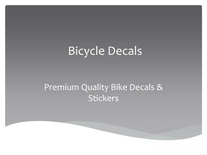 bicycle decals
