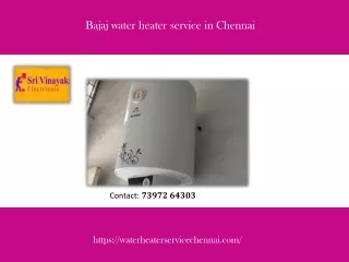 Bajaj water heater service in Chennai