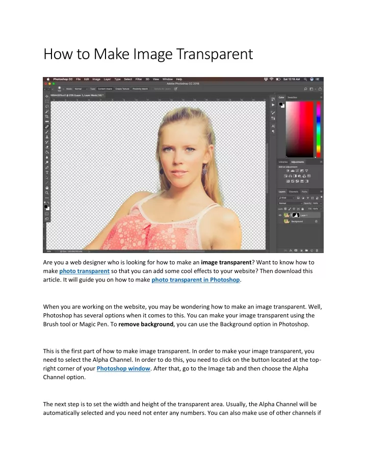 how to make image transparent