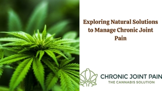 Embrace Holistic Ways of Healthy Living | Chronic Joint Pain