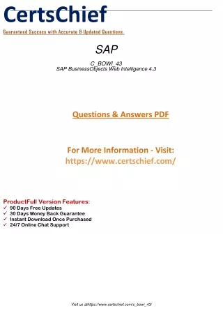 C_BOWI_43 Real PDF Exam Preparation Guides 2021