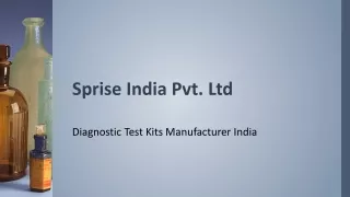 Diagnostic Test Kits Manufacturer India