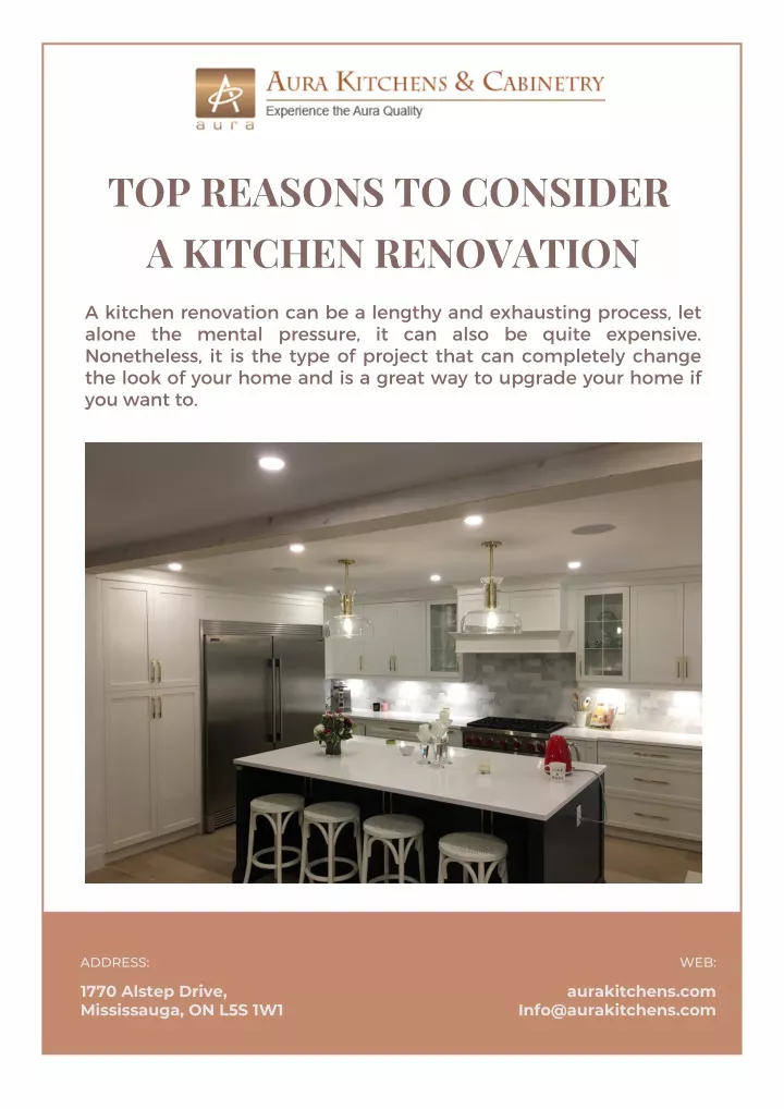 top reasons to consider a kitchen renovation