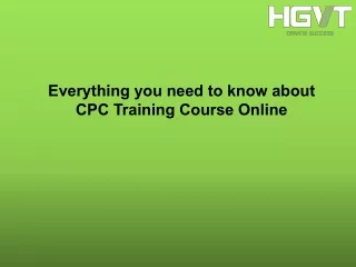 everything you need to know about cpc training