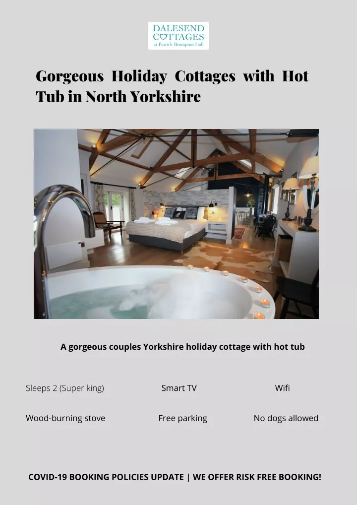 gorgeous holiday cottages with hot tub in north