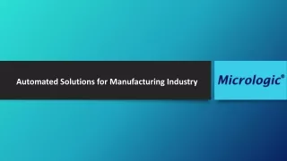 automated solutions for manufacturing industry