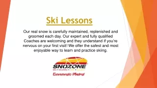 Ski Lessons - Learn To Ski