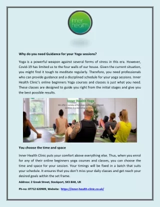 Why do you need Guidance for your Yoga sessions?