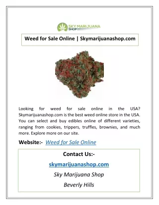 Weed for Sale Online | Skymarijuanashop.com