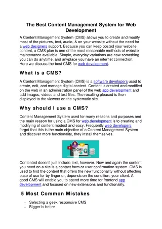 the best content management system
