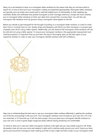 Don't Make This Silly Mistake With Your monogram birthstone necklace