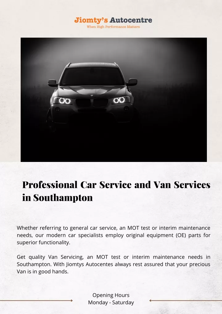 professional car service and van services