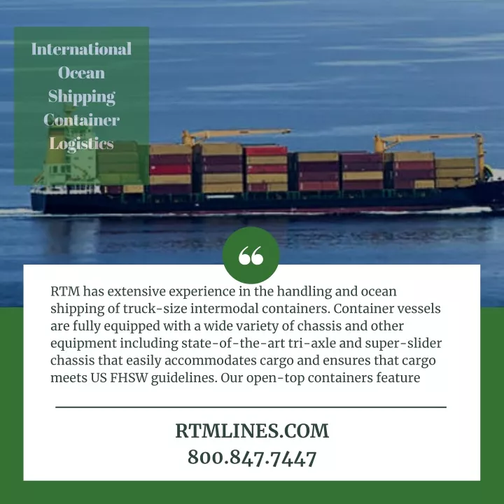 international ocean shipping container logistics