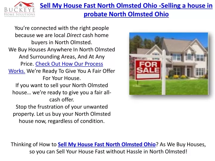 sell my house fast north olmsted ohio selling