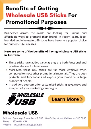 benefits of getting wholesale usb sticks