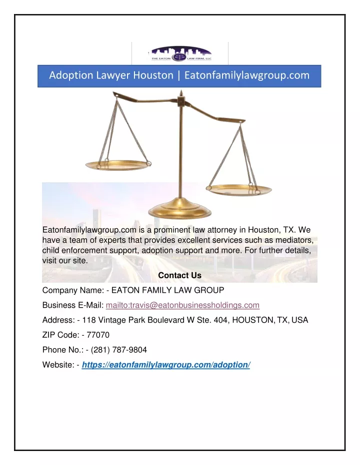 adoption lawyer houston eatonfamilylawgroup com