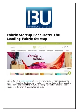 fabric startup fabcurate the leading fabric