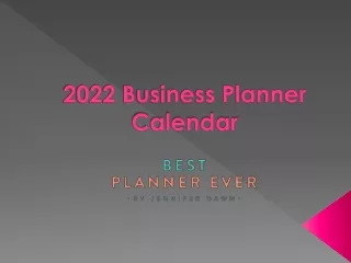 2022 business planner calendar