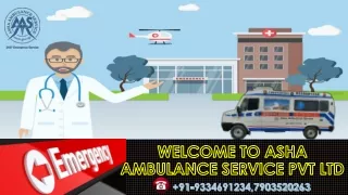 Get experienced Train Ambulance Service for any patient suffering from any disea