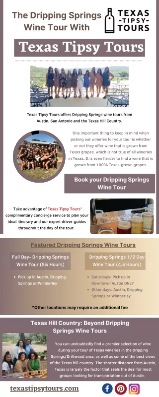 Private Dripping Springs Wine Tour | Texas Tipsy Tours