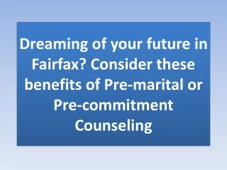 Dreaming of your future in Fairfax?