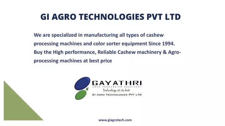 gi agro technologies pvt ltd