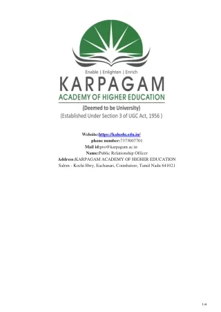 website https kahedu edu in phone number
