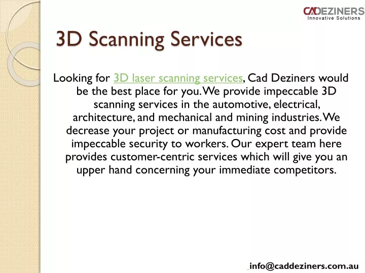 3d scanning services