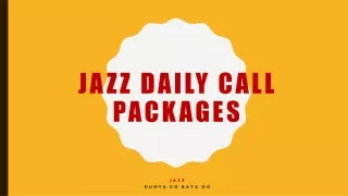 jazz daily call packages