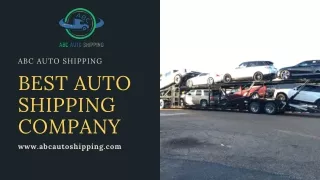The Best Auto Shipping Company in the USA