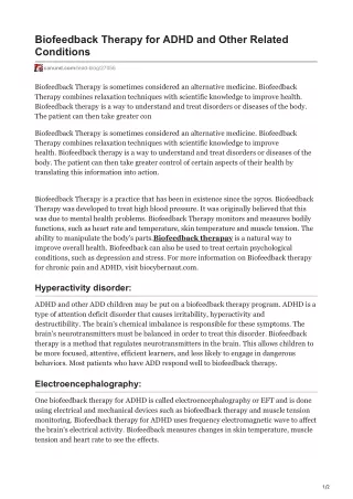 Biofeedback Training What is it and How Does It Work