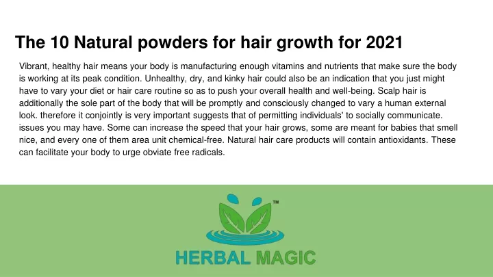 the 10 natural powders for hair growth for 2021