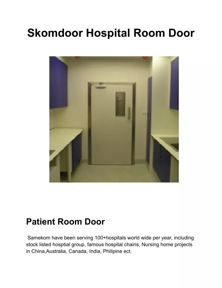 skomdoor hospital room door