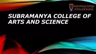 subramanya college of arts and science