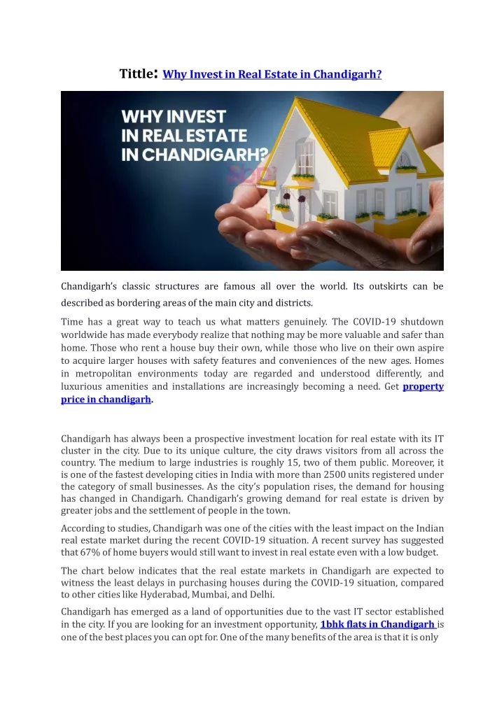 tittle why invest in real estate in chandigarh