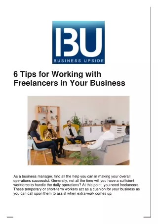 6 Tips for Working with Freelancers in Your Business
