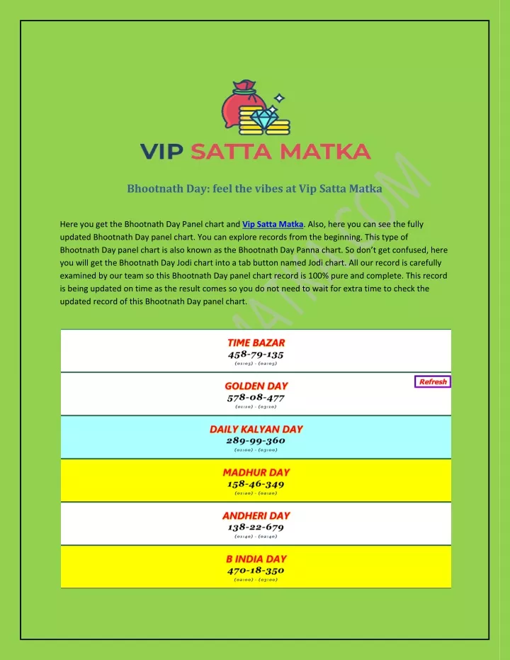 bhootnath day feel the vibes at vip satta matka