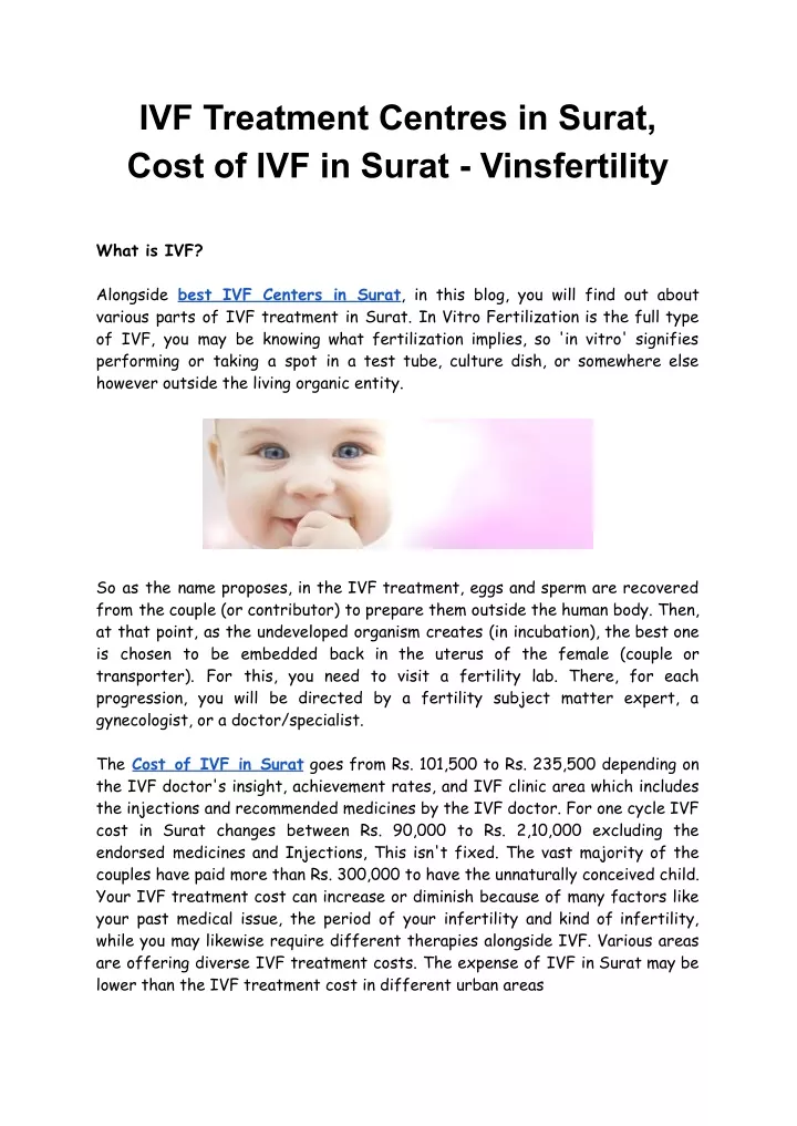 ivf treatment centres in surat cost