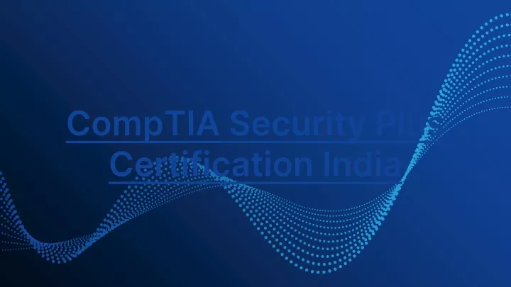 c omptia security plus certification india