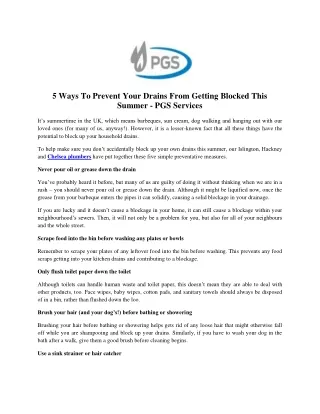 5 ways to prevent your drains from getting