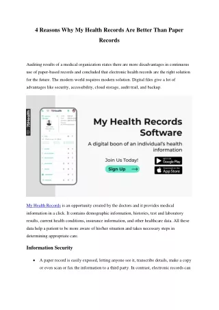 4 reasons why my health records are better than